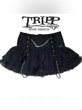 Tripp NYC chained black tutu mini skirt